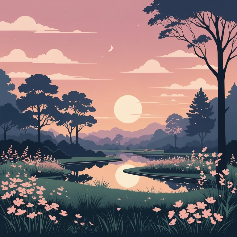 This composition features a soothing, delicate melody that ebbs and flows like a gentle stream, crafted to ease the listener into a state of relaxation and peace. The subtle interplay of harmonics creates a magical soundscape that transports one to a serene, twilight lit garden where each note acts like a whisper from nature.