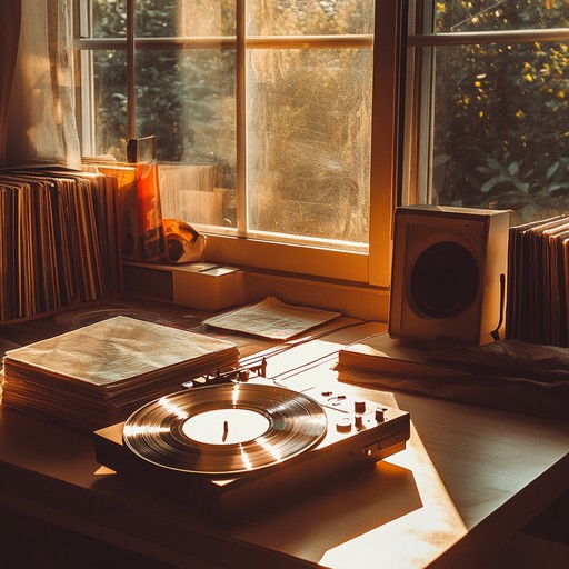 A blend of classic and contemporary sounds to transport you back in time, combining vintage vinyl warmth with modern production elements, reminiscent of both jazz noir and lo fi beats, perfect for melancholic reminiscing.