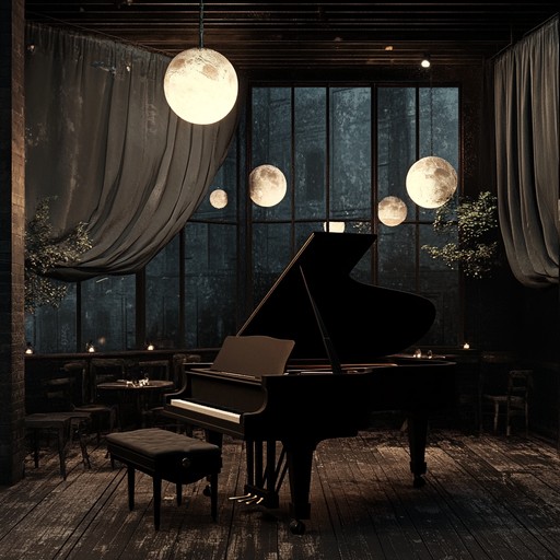 An intimate instrumental piece dominated by soulful piano tunes, inspired by the essence of late night cabaret, drenched in sensual rhythms, slow tempos, and melancholic chords, taking you back to a smoky jazz lounge.