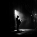 haunting jazz melodies weaving through darkened city streets