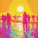 bouncy rhythms, tropical vibes, infectious energy for dancing fun