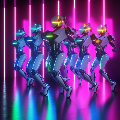 Lively and exuberant, this piece features funky electronics and animated rhythms reminiscent of a dance battle among robots, guaranteed to bring joy.