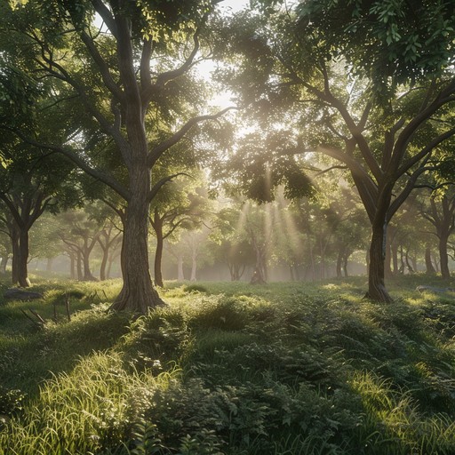 A deeply emotive track exploring mystical sounds inspired by an ancient enchanted forest. This composition blends gentle harp melodies with ephemeral ambient textures to create an immersive, magical atmosphere. Perfect for meditation, relaxation, or setting a serene, otherworldly scene in visual media.