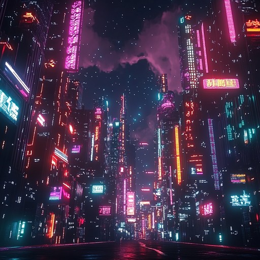 An instrumental track featuring lush synthesizers and chilled beats, capturing the essence of an 80s night time drive through a city illuminated by neon lights. The music evokes feelings of nostalgia and serenity as you glide through the urban landscape under the stars.