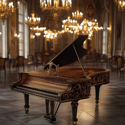 Experience a spirited baroque dance medley that brings the grandeur of royal courts to life. This composition features intricate harpsichord melodies with energetic string accompaniments, creating an atmosphere of opulence and excitement befitting noble festivities