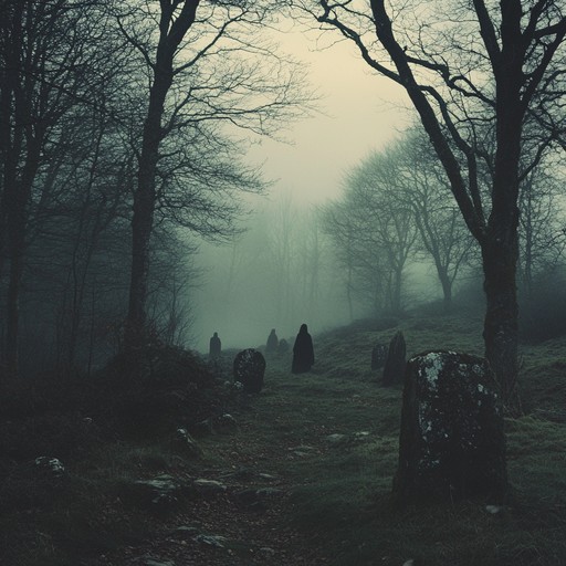 A haunting traditional celtic song that evokes the eerie whispers of ancient spirits through a mesmerizing, slow paced melody. The ethereal echoes add an otherworldly dimension, creating a deeply atmospheric and immersive experience.