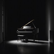 a soft piano in the moonlit melancholy