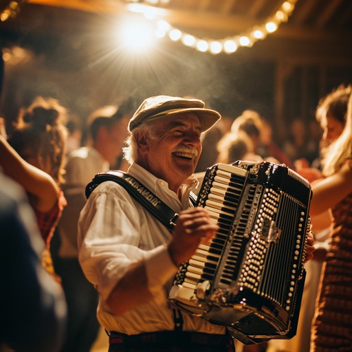 An energetic polka piece showcasing spirited accordion play and lively beats that encourage joyful dancing and celebration.