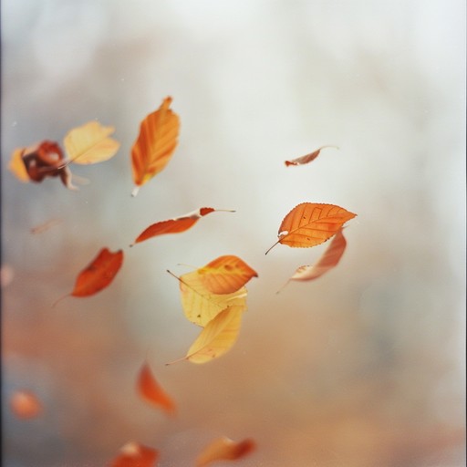 This composition gently weaves dramatic, melancholic melodies inspired by autumn leaves falling softly, creating a poignant and reflective atmosphere