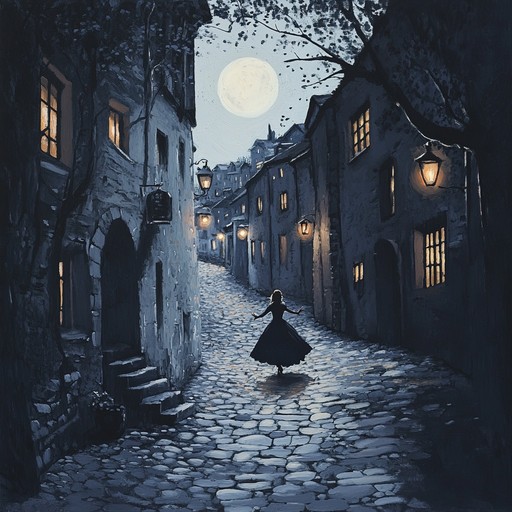 A mysterious latin instrumental piece blending tango rhythms with dark, antique melodies, evoking a midnight dance in cobbled streets lit by flickering lanterns. Haunting accordion leads the narrative, weaving suspense and allure in a captivating, shadowy atmosphere