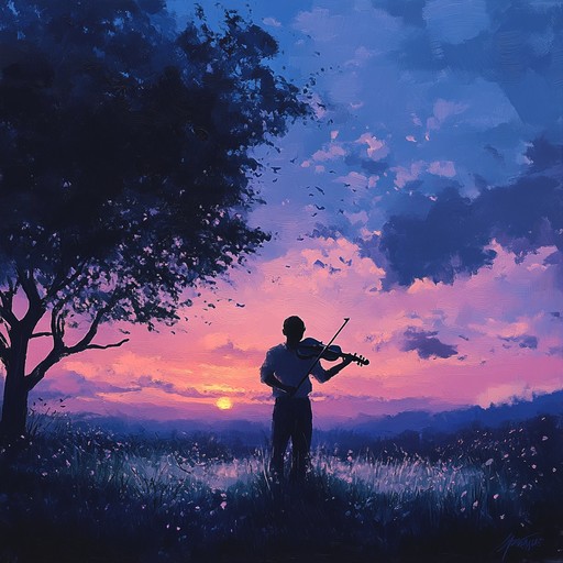 A serenading instrumental music piece, whimsically capturing the reflective moods of an evening with lighthearted yet nostalgic tones. Featuring a solo violin, the capriccio dances through delicate melodies that evoke a serene and contemplative atmosphere, perfect for introspective moments.