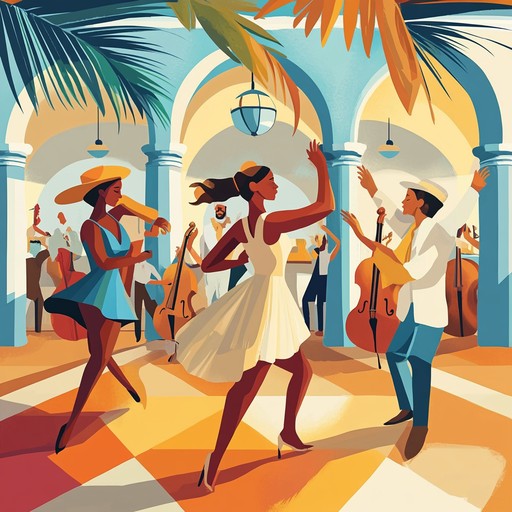 An exhilarating instrumental mambo piece that captures the pulsating rhythms and lively melodies of a cuban dance hall, inspiring listeners to move with passion and joy.