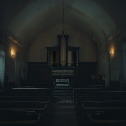 Blending traditional gospel elements with a shadowy, eerie soundscape, this instrumental piece creates a deeply moving spiritual journey. The organ leads, setting a somber tone, as choral harmonies and minimal percussion provide an unsettling yet profound backdrop. The dynamics shift from quiet contemplation to powerful crescendos, leaving listeners introspective and captivated.