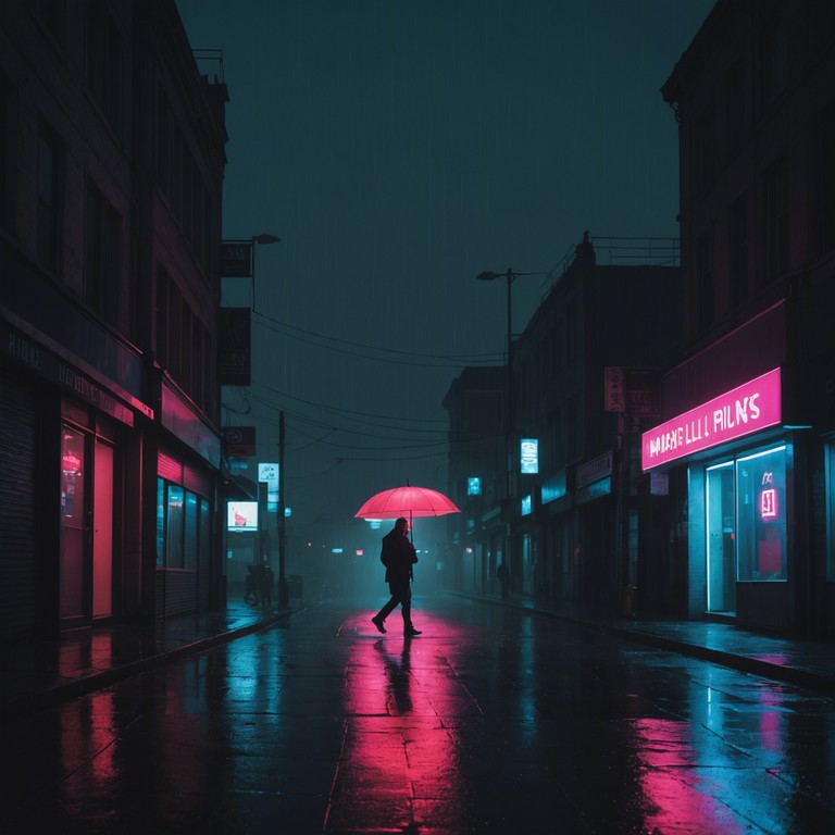 A reflective house track that captures the essence of a solitary walk through rain soaked streets under the dim glow of neon signs. The sound encapsulates a moment of urban solitude, merging soft electronic beats with ambient street sounds to create a soundscape that's both intimate and expansive.