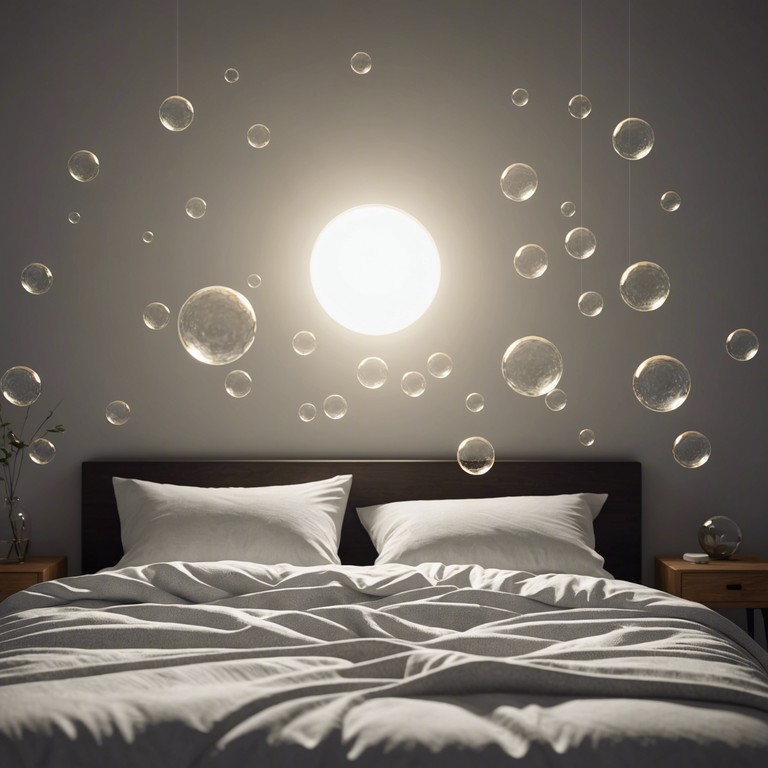 This composition captures the essence of a fresh, hopeful morning as sunlight filters through the curtains. The music mimics the playful dance of bubbles in the air, providing an uplifting backdrop to start the day with positivity. The song gradually builds up, simulating the rising sun and increasing energy.