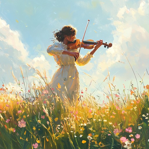 An instrumental tune that marries the grace of classical compositions with the lively spirit of folk traditions. The violin takes center stage, weaving an intricate and hopeful melody that feels like the earth awakening after a gentle spring rain. A celebration of life and new beginnings.