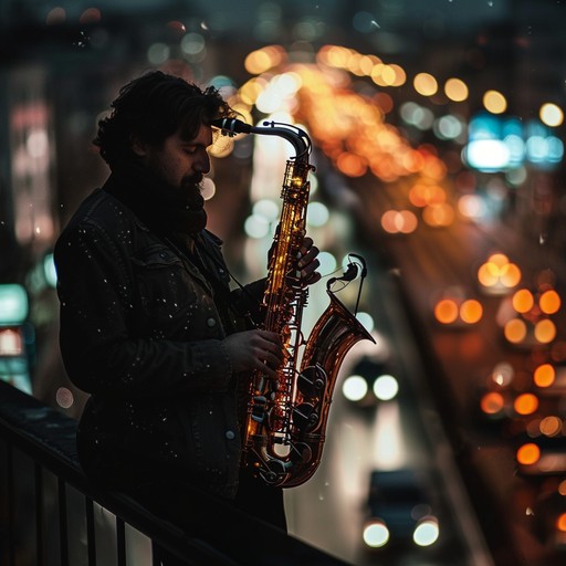 As dusk turns to night in the urban landscape, deep, melancholic saxophone melodies cut through the noise of the bustling city. Each note paints a vivid picture of gritty resilience, reflecting the convergence of emotional depth and urban edge, captivating listeners with its raw authenticity.