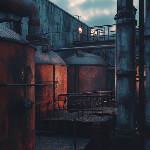 A reflective instrumental piece blending industrial rock elements to evoke feelings of introspection amidst the sounds of decaying machinery and urban desolation.