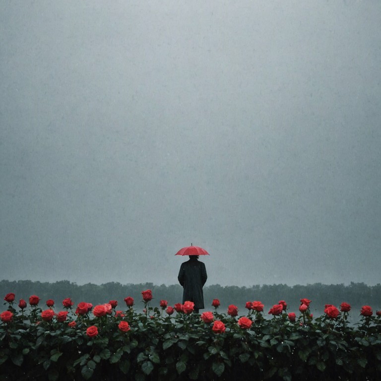 This track encapsulates the feeling of walking alone through a downpour, with slow, deep drum rhythms and a haunting bassline that echo the rhythmic patter of rainfall. The minimalistic instrumentation evokes a sense of solitude and introspection, making it a profound auditory journey through one's deeper emotions.