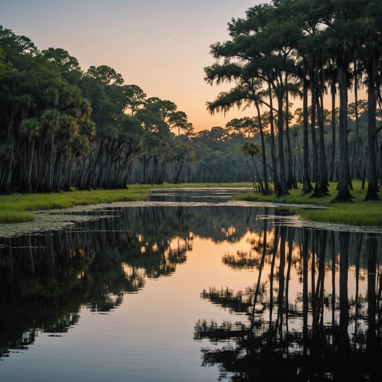 Experience a meditative blues piece that transports you to a peaceful bayou at dusk. The song blends traditional blues with elements of acoustic ambient sounds, featuring a masterful slide guitar that fosters tranquility and reflection. Each note resonates with the gentle rhythm of water reflecting the evening sky, creating a soothing atmosphere that unwinds the listener's mind.