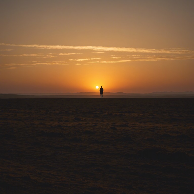 A solitary violin captures the essence of a fading sunset on the vast american plains. As the sky shifts colors, the music envelopes the listener in a contemplation of solitude and the passage of another day. The haunting melody intertwines with the gentle wind, evoking feelings of nostalgia and a deep connection to the land.