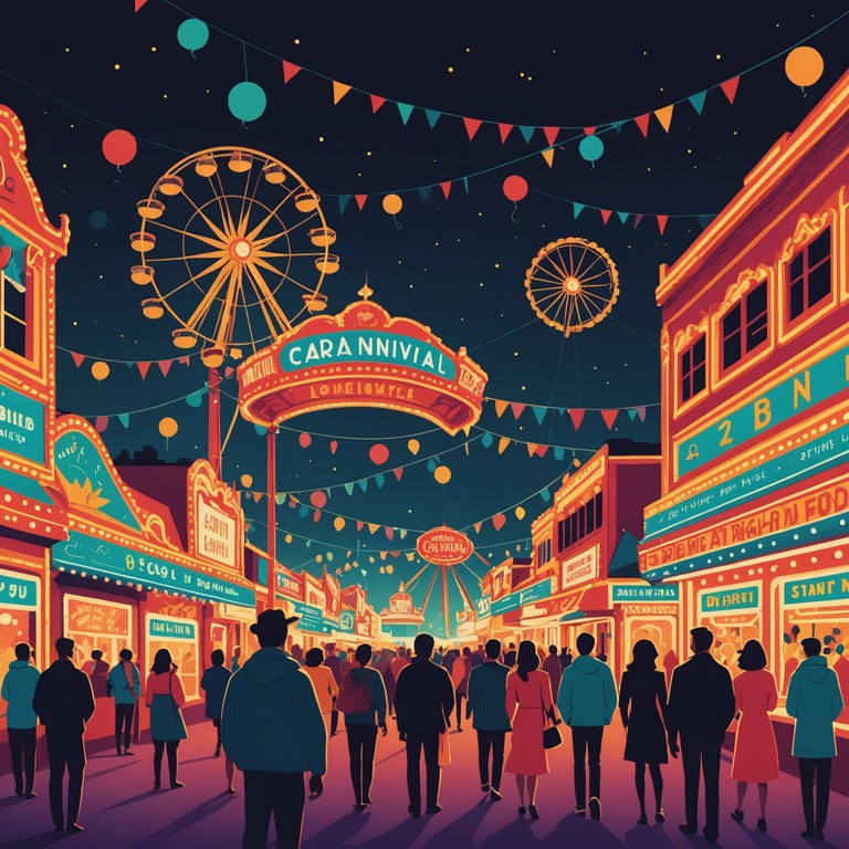 Imagine a bustling carnival at dusk, the air filled with joy and laughter, and the sound of a unique accordion playing a cheerful, bouncy melody that captures the essence of fun and excitement. This song is the soundtrack to summer nights filled with brightly lit rides and endless fun.