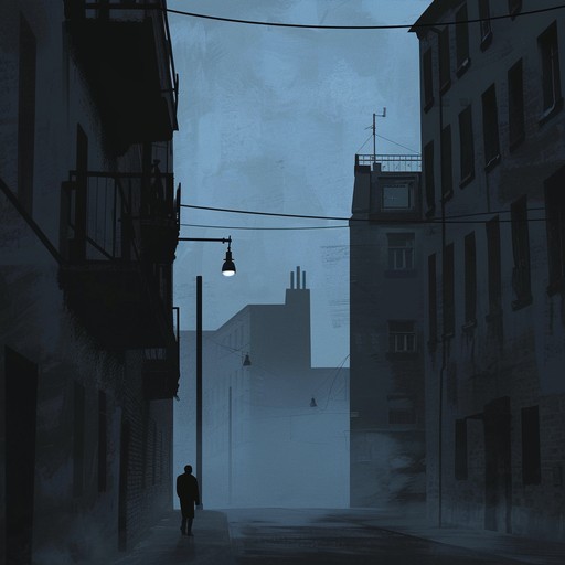 Imagine a calm, introspective journey through quiet, lamp-lit streets in a small town, each step carrying echoes of stories untold, wrapped in a gentle, soulful melody.