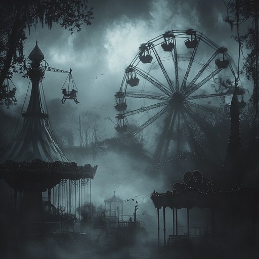 This track blends eerie carnival sounds with traditional reggaeton beats, creating an unnerving atmosphere where ghostly melodies intertwine with syncopated rhythms. Perfect for creating suspense and tension in any scene, it features haunting calliope and unsettling synths. The dynamic energy is catchy yet disturbing, pulling listeners into a spine chilling dance.