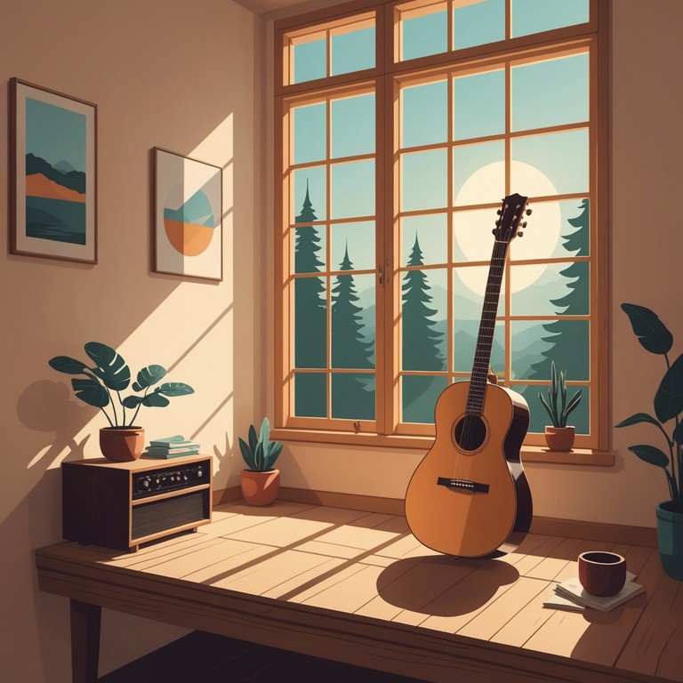 An acoustic ballad that weaves a tapestry of harmonious melodies filled with optimism and serenity. It evokes a delightful mood, perfect for scenarios that require a background of warmth and positivity.