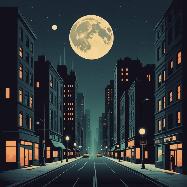 A synthpop track infused with deep, moody bass lines and haunting melodies. Picture a desolate cityscape under a full moon, where shadows move independently, driven by the pulsating synth sounds that reveal an eerie, unsettling atmosphere. This piece captures the essence of a night filled with both beauty and a slight touch of horror.