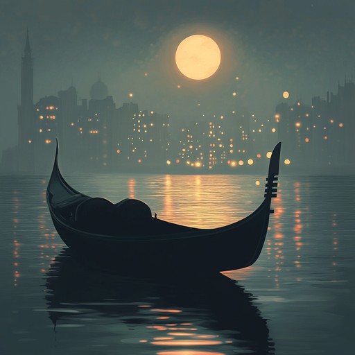 In the cool evening, as gondolas silently pass, the soft, soulful bellows of the accordion resonate quietly, enveloping listeners in a cloak of nostalgia, evoking centuries of layered history and intimate moments shared under the moonlit sky.