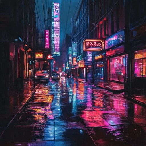 An instrumental track featuring a deep, funky bassline and wah wah guitars that evoke the allure of a nighttime urban landscape, blending smooth rhythms with a sensual groove.