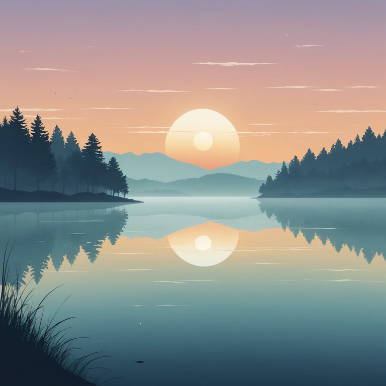 A serene composition featuring a gentle piano flowing like a quiet river at dawn. The music captures the tranquility of early morning, with soft touches of keys reflecting the first light filtering through the trees. Perfect for reflection or as a soothing background ambiance.