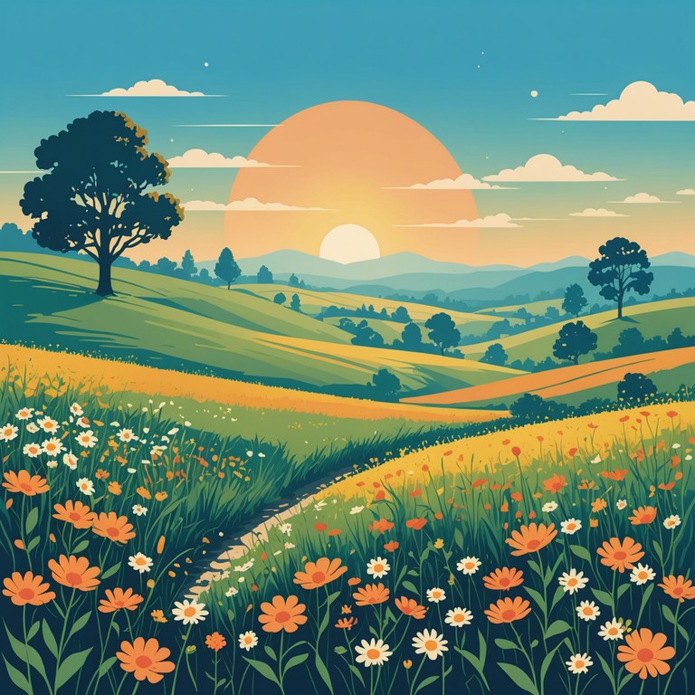 This upbeat instrumental track captures the essence of early summer mornings. Featuring a prominent banjo, this composition combines the storytelling format of ancient troubadours with modern rhythmic flair. It's perfect for evoking the joyful, hopeful feeling of a new day dawning, appealing to listeners who enjoy a blend of old and new musical traditions