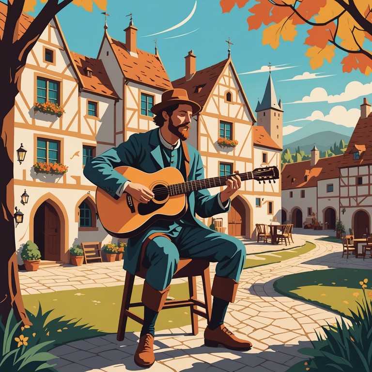 This track features a masterful composition that uses acoustic guitar as its centerpiece, bringing to life the tales of ancient troubadours with a modern twist. The arrangement honors traditional folk storytelling while incorporating upbeat, dynamic tempos that exhilarate and inspire the listener.