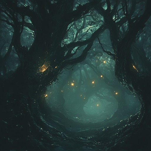 A mesmerizing instrumental evoking eerie folklore, spirits weaving through dark woods, echoes speaking haunting tales. A journey into the heart of enchanted forests where every rustle and whisper hides a secret.