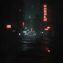 mysterious funk elements meet a neon cityscape