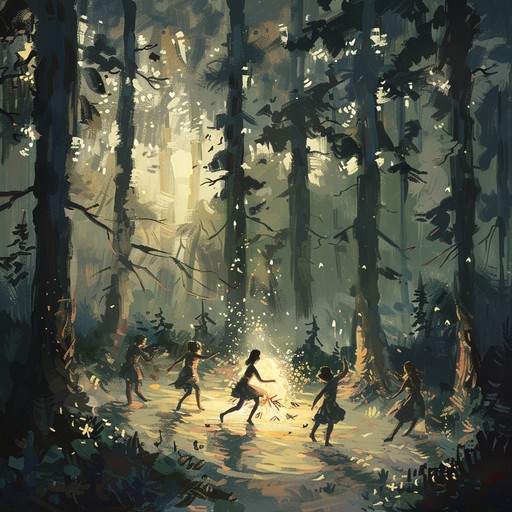 Experience the joyful essence of a woodland dance ceremony with this upbeat instrumental. Playful rhythms intertwined with lively melodies create an enchanting folk rock atmosphere. This track features dynamic changes that evoke the spirited celebration of nature in its purest form.