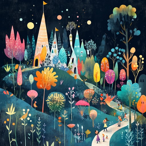 A cheerful, enchanting melody that takes young listeners on an imaginative journey through a whimsical woodland. With a soothing yet fun xylophone accompaniment, it invokes feelings of joy, playfulness, and curiosity, perfect for sparking young imaginations.