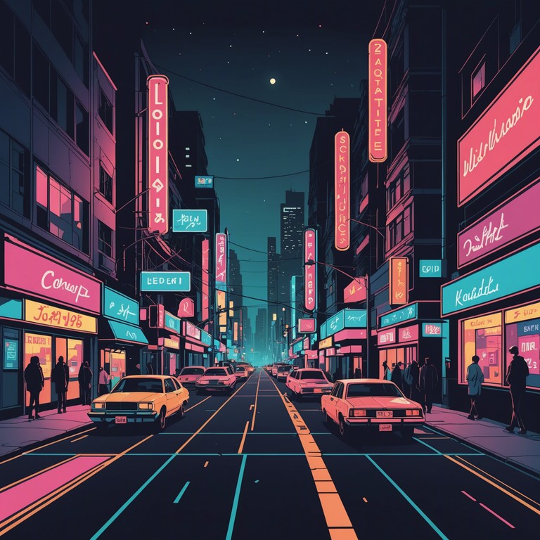 This track embodies the energy and dynamism of a bustling city at night, capturing the vibrant atmosphere with lively rhythms and glowing synth patterns. Ideal for depicting scenes of nightlife, urban exploration, or high energy activities in the heart of downtown.