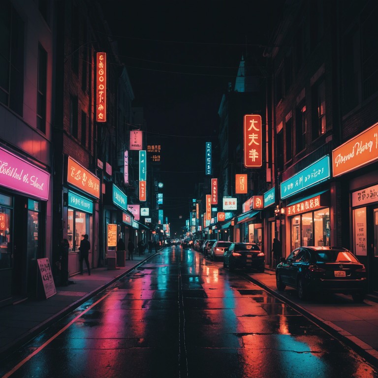 This track combines the rapid, intricate rhythms of drum and bass with atmospheric soundscapes that echo the vibrant, pulsating energy of a city at night. The music creates a sonic journey through bustling streets and neon lit avenues, capturing the essence of urban exploration and nocturnal adventure.