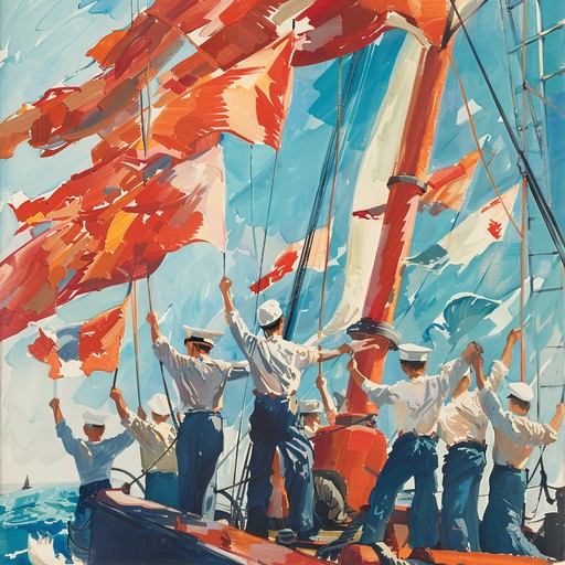 This vibrant instrumental composition captures the essence of naval heroes and traditions. With an upbeat rhythm and a blend of traditional and orchestral sounds, it paints a sonic picture of proud sailors returning home in triumph, celebrating their legacy and strength This vibrant instrumental composition captures the essence of naval heroes and traditions. With an upbeat rhythm and a blend of traditional and orchestral sounds, it paints a sonic picture of proud sailors returning home in triumph, celebrating their legacy and strength