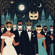 dark celebration with mysterious undertones.