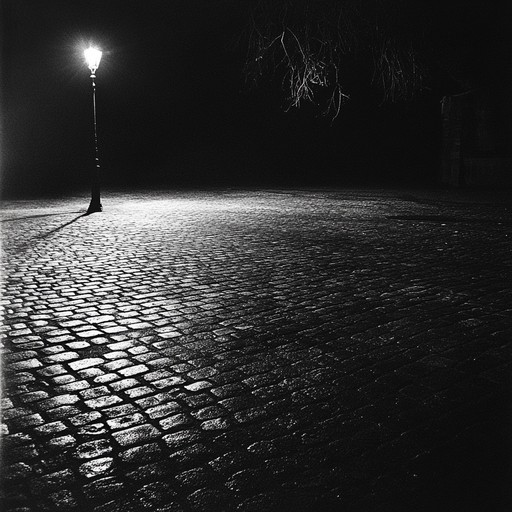 An instrumental latin jazz composition that weaves haunting melodies with suspenseful rhythms, creating an atmosphere of mystery and foreboding. The saxophone leads with a mournful tone, supported by syncopated percussion and dark piano chords. The piece evokes images of deserted streets and shadows moving in the night.