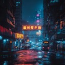 a soothing synth melody reflecting 80s neon lit city nights