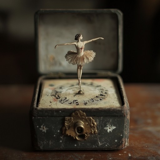 An evocative nursery rhyme instrumental featuring a music box playing tender, haunting tunes that stir deep emotions and memories.