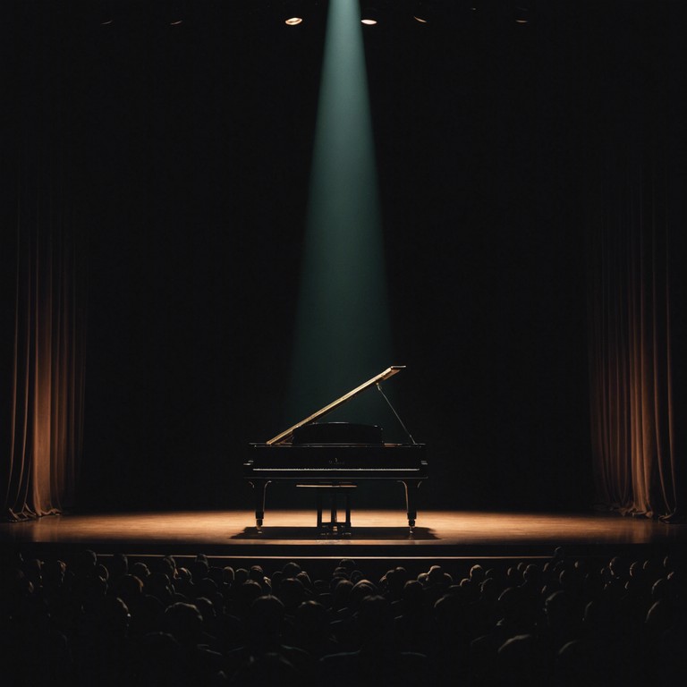 A broadway style instrumental piece that encapsulates the essence of a quiet, reflective moment on an empty stage. The melody mirrors the solitude and introspective emotions often found in classic theatrical performances, where the spotlight dims on a lone performer. This piece allows listeners to ponder life's bittersweet moments, wrapped in the majesty and melancholy of theatre life.