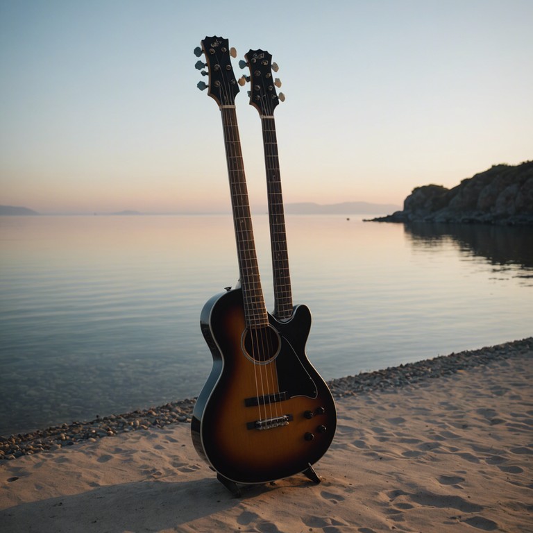 A tranquil musical journey facilitated by the melodious harmony of a bass guitar with the rhythmic sound of ocean waves, designed to evoke a state of deep relaxation and peaceful introspection. Every note and riff is crafted to transport the listener to a serene coastal scene, blending the spirit of funk with the calm of the seaside.