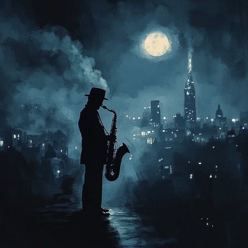 Craft an instrumental latin jazz piece with haunting saxophone melodies and eerie rhythms, capturing the enigmatic essence of the night.