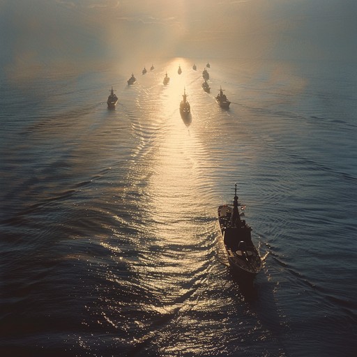 Grand brass celebrations capturing russia's maritime triumphs, with soaring melodies and dynamic orchestration. From serene oceanic beginnings to euphoric climaxes, it tells the story of maritime pride and honor.